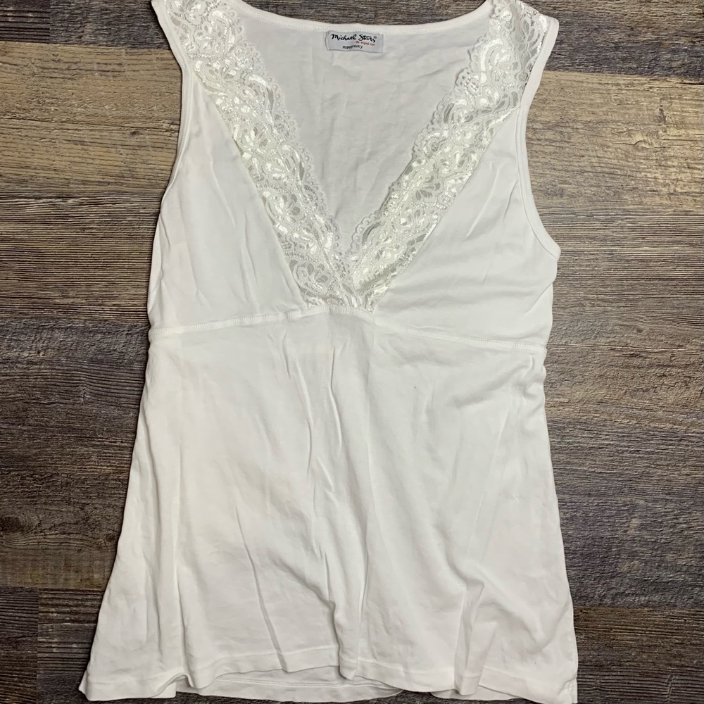 Like New, white Michael Stars Maternity shirt.